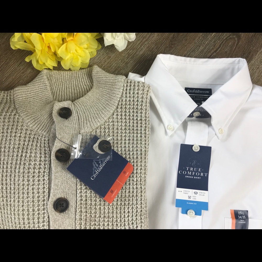 shirt and sweater set, brand new